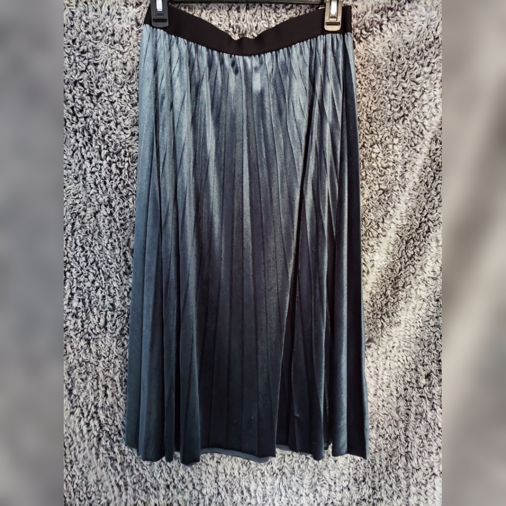 Teal Pleated Skirt